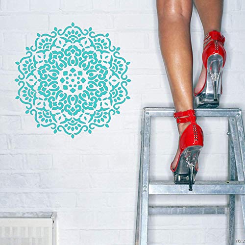 6 Pcs Small Pattern Mandala Stencils Reusable Mandala Dot Painting Templates DIY Floral Spray Paint Stencil Drawing Craft Stencil for Wood Wall Tile Floor Canvas Fabric Furniture Rock Concrete (6x6) - color: Delicate Style