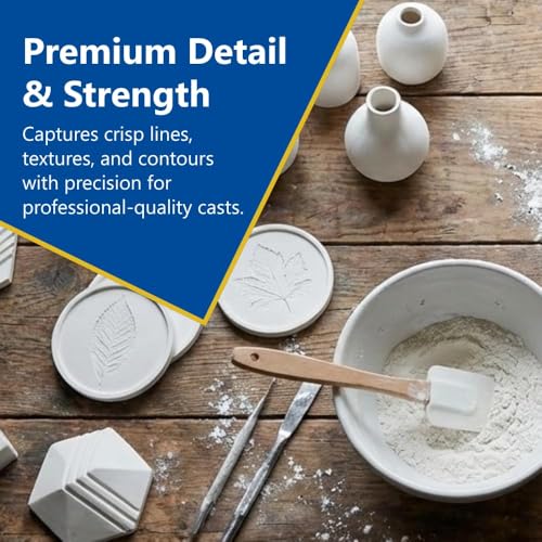 Perfect Cast Mold Casting Powder, Fast-Curing, Non-Toxic, Water-Based Material for DIY Sculptures, Jewelry, Crafts & Models, USA Made, 5 lb Bag - size: 5 lb