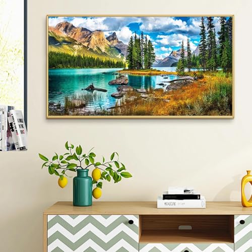 YALKIN Square 5D Diamond Art Kits for Adults, Large Forest Landscape Diamond Painting Kits Full Drill Diamond Painting Kit for Adult, DIY Picture Art for Home Wall Decor 40 x 70cm/15.7 x 27.6in