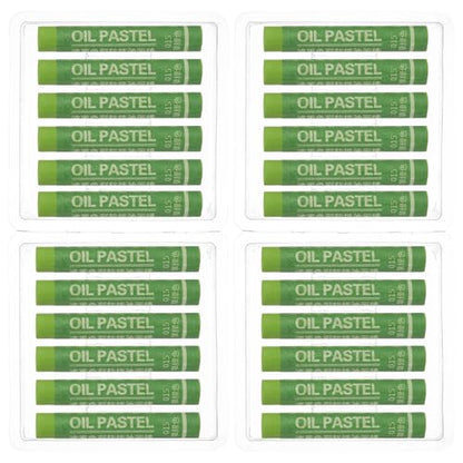 PATIKIL Grass Green Oil Pastels, 24Pcs Soft Oil Crayons Creamy Pastels Stick Art Supplies for Art Painting Drawing Blending Graffiti for Drawing Beginners Artists - color: Grass Green