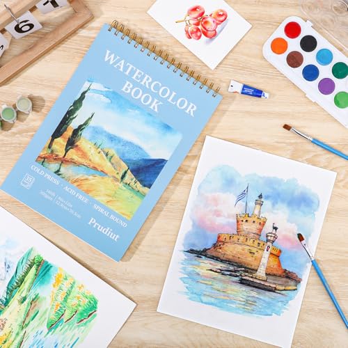 35 Sheets Watercolor Paper Pad 9x12 Inch, 140 Lb Cold Press, Spiral - size: 9x12 Inch