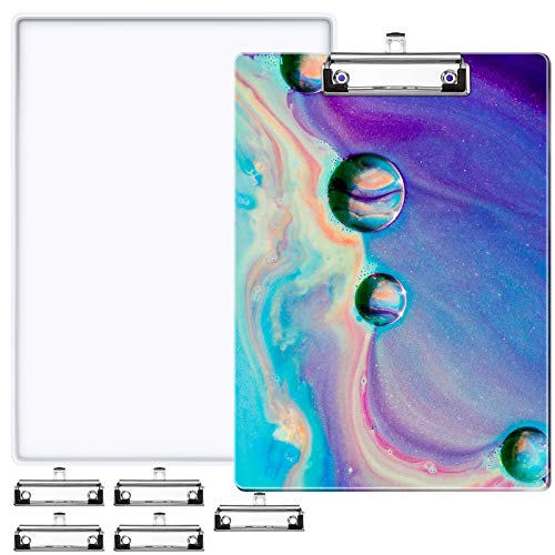 NiArt A4 Clipboard Epoxy Resin Mold & 5 Stainless Steel Low-Profile Clips