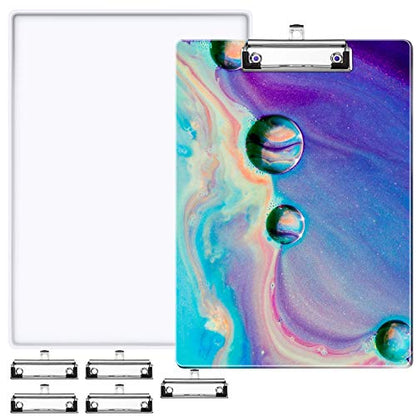 NiArt A4 Clipboard Epoxy Resin Mold & 5 Stainless Steel Low-Profile Clips