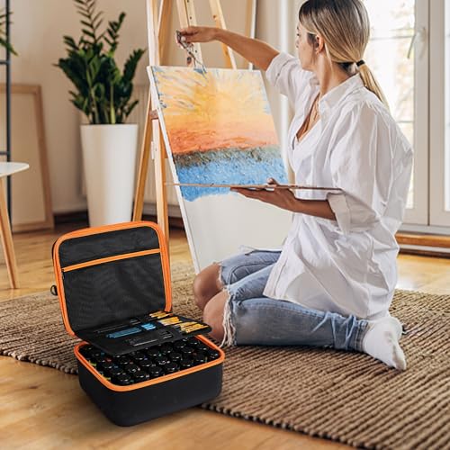 Acrylic Paint Storage Case for 42 Bottles(2 fl oz) Craft Paint Storage