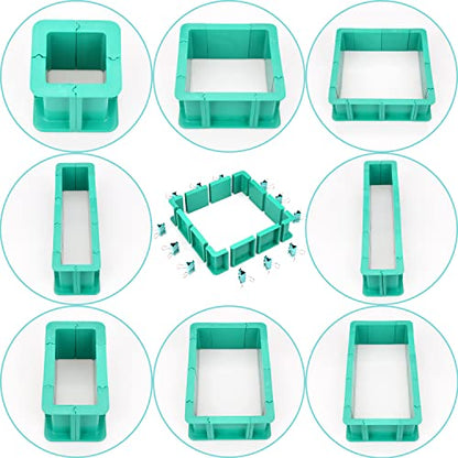 Adjustable Mold Housing Kit for Silicone Mold Making - Leak-Proof Plastic Frame for DIY Resin, Candle, and Soap Molds - Reusable Craft Holder with Free Combination Design for Jewelry & Epoxy Casting