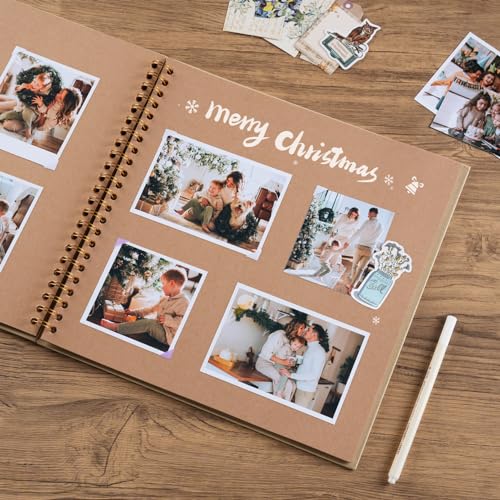 potricher 12 x 12 Inch Large DIY Scrapbook Photo Album 40 Pages, Yellow - color: Yellow, size: 12 Inch 40 Pages