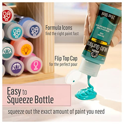 FolkArt multisurface metallic paint, 2 oz, Bright Gold - color: Bright Gold, size: 2 Fl Oz (Pack of 1)