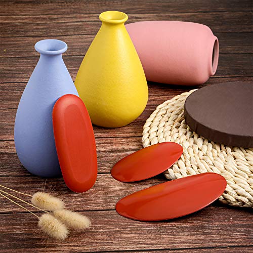 WILLBOND 6 Pcs Soft Pottery Rubber Rib for Clay Ceramic Ribs Tool for Smooth Finishing Sculpting and Removing Finger Marks, 3 Different Sizes