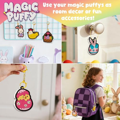 MZYTOZA Magic Foam Texture Painting Kit - 3D Art Craft Aqua Magic Puffs Paint Kit, 15 Mess-Free Paint by Number Craft for Kids (Double-Sided Aqua Magic Puffs Easter Bunny) - color: Double-sided Aqua Magic Puffs Easter Bunny