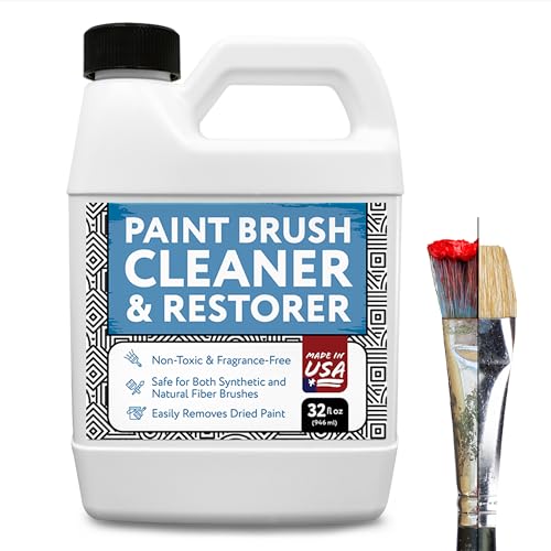 IMPRESA Oil Paint Brush Cleaner - Acrylic Paint Cleaner & Brush Restorer - Odorless Water-Based Formula - 32 Fl Oz