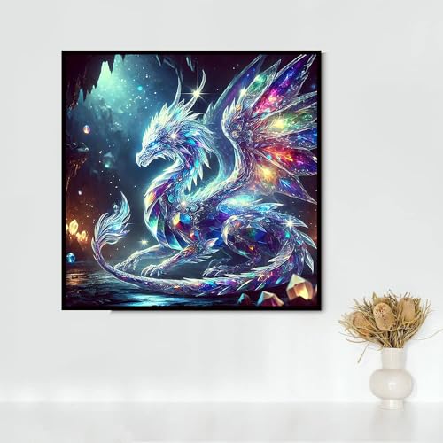 Lophomie Diamond Art Kits for Adults, 5D Diamond Painting Kits 14x14 in - color: Diamond Art Dragon, size: 13.8x13.8in (35x35cm)