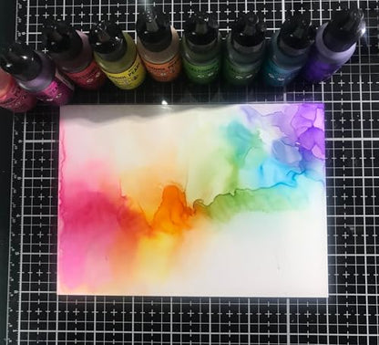 Ranger Tim Holtz Alcohol Pearls Bundle – 12 Pearlescent Alcohol Inks with 2oz Blending Solution & 10 Detail Sticks | Permanent Fast-Drying Pigment Ink Set for Resin, YUPO & Mixed Media Art