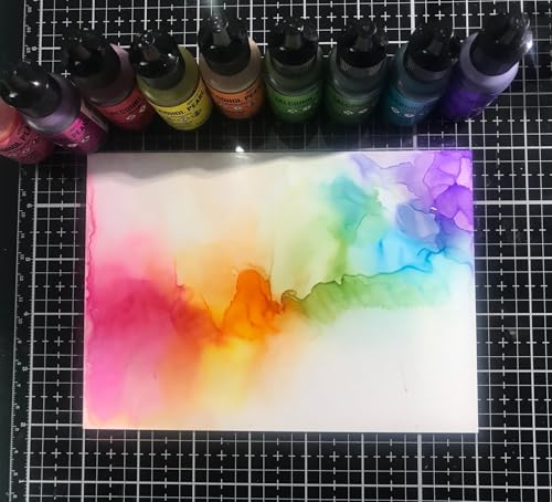 Ranger Tim Holtz Alcohol Pearls Bundle – 12 Pearlescent Alcohol Inks with 2oz Blending Solution & 10 Detail Sticks | Permanent Fast-Drying Pigment Ink Set for Resin, YUPO & Mixed Media Art