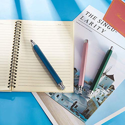 3 Pcs 5.6 mm Lead Holder Mechanical Pencils Sketch up Automatic Clutch Graphite Pencil with Built-in Sharpener Lead Pencil For Construction, Draft Drawing, Crafting, Art Sketching(Pink, Green, Blue) - color: Pink, Green, Blue
