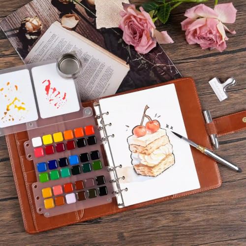 Fuumuui Watercolor Travel Sketchbook Set, 36-Color Watercolor Paints Kit & 100% Cotton Cold Press 300gsm Portable Art Journal with Dual-Tip Brush – Plein Air Painting Supplies for Artists, Beginners, Journaling - size: Large