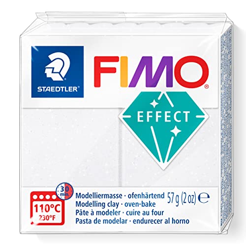 STAEDTLER 8010-002 FIMO Effect Oven-Hardening Polymer Modelling Clay - Galaxy White (57g) - color: Galaxy White, size: 57 g (Pack of 1)