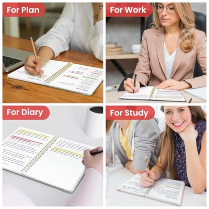 Taja Graph Spiral Journal Notebook for Women & Men, 140 Pages, Graph Paper Hardcover Notebook for Planning & Tracking, Journals for Graphing, A5(5.7" x 7.9") – Pink - color: B.Pink, style: c-Graph