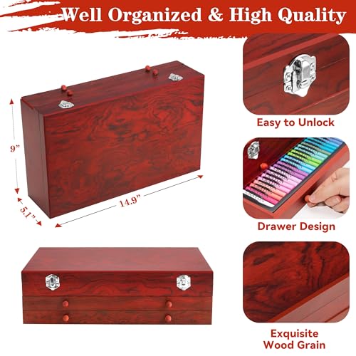 Art Supplies, 269 Piece Deluxe Art Set Crafts Drawing Painting Supplies Kit