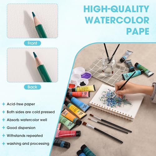 HONIBRA Watercolor Paper Pad 4"×6", 30 Sheets 140lb/300g Cold Press Book - size: 4”×6“