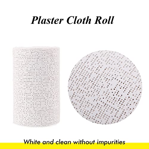 8 Pack 4'' x180'' Plaster Cloth Rolls, 500 GSM Strip Gauze Bandages | for Craft Projects, Mask Making, Belly Casts, Body Molds - size: 4 Inch x 180 Inch(8 Pack)