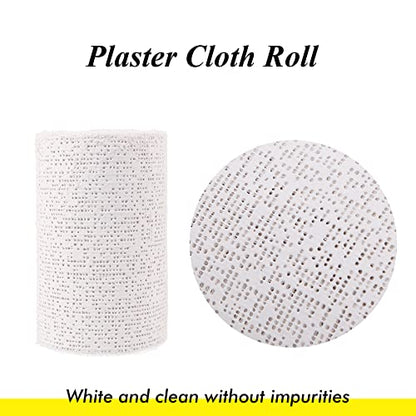 4'' x 180'' Plaster Cloth Gauze Bandages Rolls, 500gsm Plaster Strip | for Craft Projects, Mask Making, Belly Casts, Body Molds, Single roll - size: 4 Inch x 180 Inch