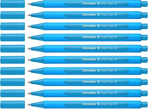 Schneider Slider Edge XB Ballpoint Pen, Box of 10, Light Blue (152210) - color: Light Blue, size: 1 Count (Pack of 10)