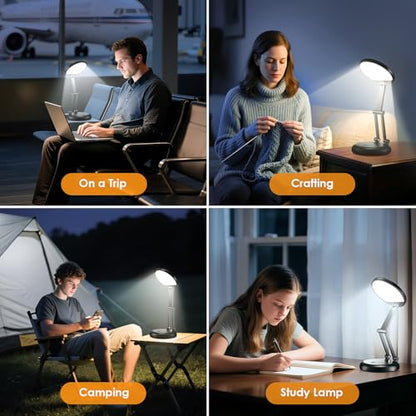 One Fire Cordless Lamp, 3600mAh Battery Operated Lamp, Rechargeable Lamp - color: Black