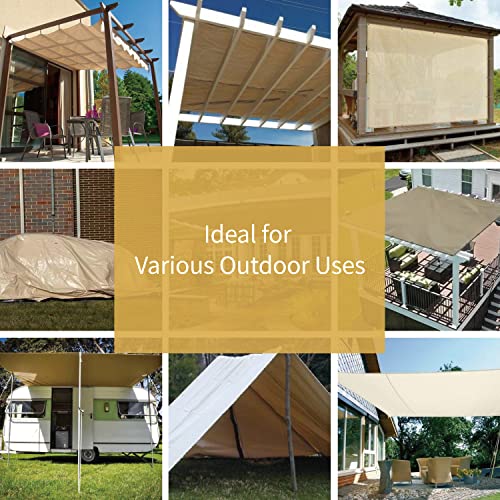 GUARD SHIELD Beige Tarp Heavy Duty Waterproof 20x30 Feet Outdoor Poly Tarps Cover Thick UV Resistant Canopy Tarpaulin with Grommets 10mil - color: Beige/Khaki, size: 20x30