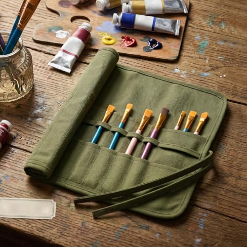Paint Brush Holder with 22 Slots, 13” x 15” Paint Brush Storage Organizer