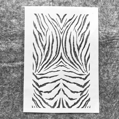 TIAMECH A4 Reusable Tiger Printed Stencil for Painting - style: Tiger Stripe