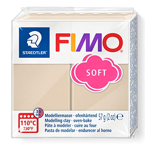 Staedtler FIMO Soft Polymer Clay - -Oven Bake Clay for Jewelry, Sculpting, Crafting, Sahara 8020-70 - color: sahara, size: 57 g (Pack of 1)