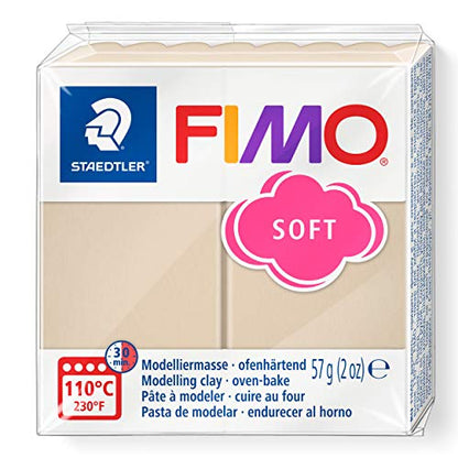 Staedtler FIMO Soft Polymer Clay - -Oven Bake Clay for Jewelry, Sculpting, Crafting, Sahara 8020-70 - color: sahara, size: 57 g (Pack of 1)