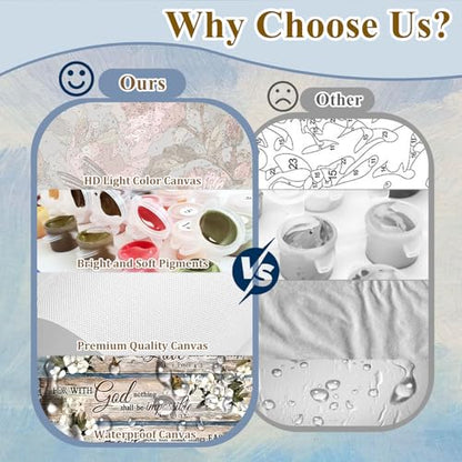 Christian Paint by Number for Adults, Paint by Numbers Kit for Adults 16x20 - color: Christian
