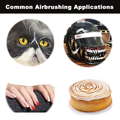 Airbrush Kit Dual-Action Gravity Feed Air Brush Gun with 0.3mm and 1/3 oz. for Hobby, Models, Art, Tattoo, Nail Art, Cake - size: 0.3mm