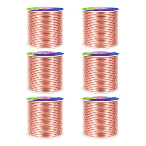 Mandala Crafts 13 Gauge Rose Gold Tone Combo Anodized Aluminum Craft Wire - color: Rose Gold Tone Combo, size: 13 Gauge 50X6 Feet