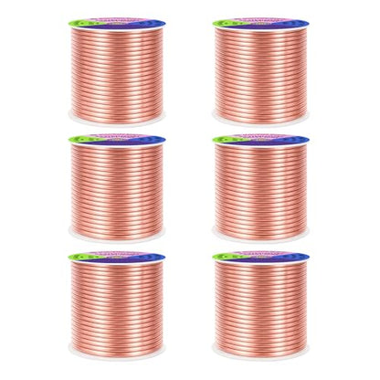 Mandala Crafts 13 Gauge Rose Gold Tone Combo Anodized Aluminum Craft Wire - color: Rose Gold Tone Combo, size: 13 Gauge 50X6 Feet