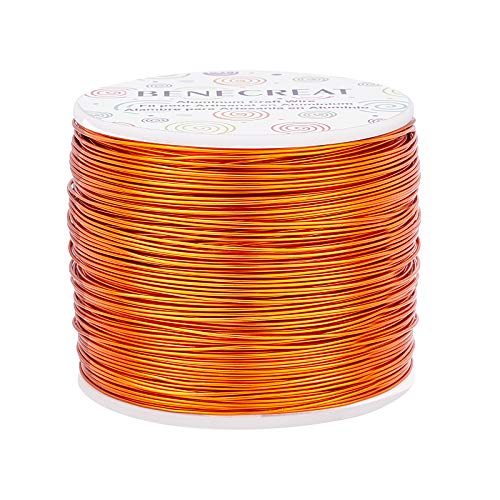 BENECREAT 20 Gauge 770FT Tarnish Resistant Jewelry Beading Wire Bendable Aluminum Sculpting Metal Wire for Jewelry Craft Beading Work, OrangeRed - color: OrangeRed, size: 20 Gauge