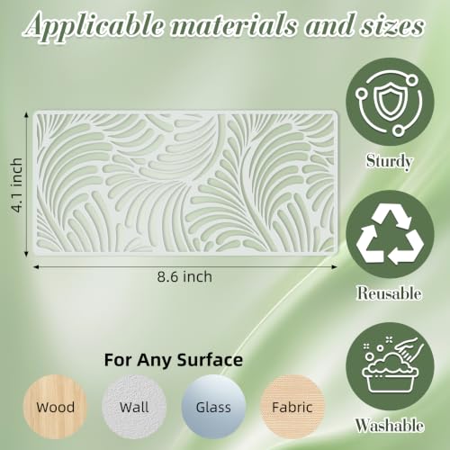 Texture Stencils for Crafts Reusable 16Pcs Stencils(8.6X4.1 Inch) - color: Texture 23