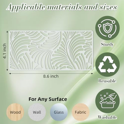 Texture Stencils for Crafts Reusable 16Pcs Stencils(8.6X4.1 Inch) - color: Texture 23