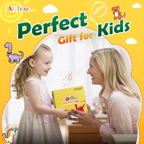 ARTPAR Air Dry Clay Kit,Dinosaur Modeling Magic Clay,Kids DIY Crafts Gifts - color: Clay Dinosaur Kit