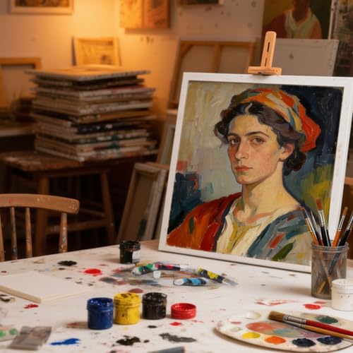 5 Pack 100% Cotton Stretched Canvas for Painting | Multi Sizes 4x6,6x8,8x10,9x12,11x14,Acid-Free Canvas for Oil & Acrylic,Kids,Beginners & Artists,art supplies for adults - size: 5CV
