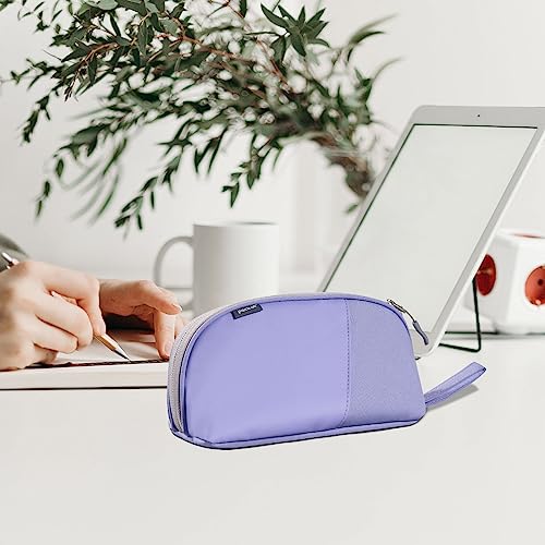 pack all Large Pencil Case, Multi-Compartment Pencil Pouch with Zipper | Large Capacity, Removable Compartment, Durable Fabric, Smooth Zipper, Multi-use for Pens, Stationery & Makeup, Purple - color: Purple