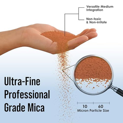 U.S. Art Supply Mica Pearl Pigment Powder Kit, 6 Metal Tones 3.5oz (100g) | Jewelescent - Cosmetic Grade, Epoxy Resin Color Pigment, Mica Powder for Resin, Soap, Slime, Candle Dye, Art - style: 6 Color - Metal Colors