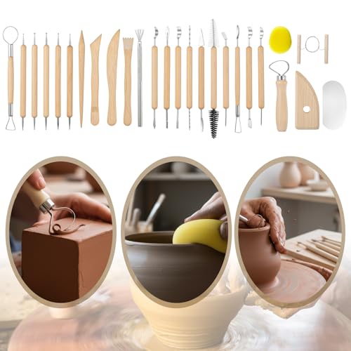 40 Pc Clay Sculpting Tool Set,Pottery Carving Tool Kit,Clay Modeling Tool