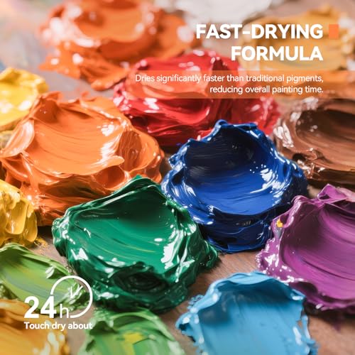 Paul Rubens Oil Paint, 20 Bright Oil Colors with High Saturation, 50ml Large Capacity Tubes, Faster Drying Time with Creamy Texture and Consistency for Artists, Students, Beginners | Art Supplies with High Saturation, Creamy Texture and Consistency for Ar