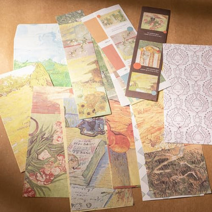 YagCu Scrapbook Kit for Beginners, Aesthetic Junk Journal Supplies, Scrapbooking and Journaling Materials, Bullet Journals Stationery, Planner DIY Arts Craft, Women Adults - color: Sunlight