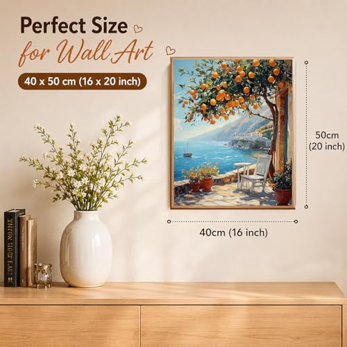 AUKELHJ Paint by Numbers Kit for Adults Beginner, Landscape, 16X20 Inch - color: 02-Landscape