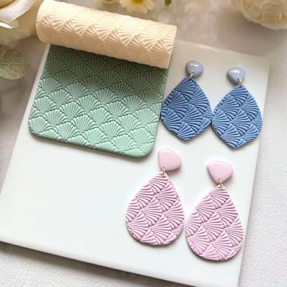 Polymer Clay Texture Roller Work with Polymer Clay Cutters for DIY Earrings Jewelry Making Craft Supplies (GZ032)
