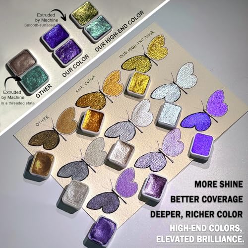 Mini Shifting Watercolor Paint Set, 30 Matellic Color - color: Elysian Habitat Spanning A Hundred Thousand Miles