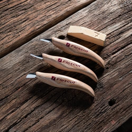 Flexcut Wood Carving Set | Detail Knife Set, with Mini-Pelican, Carving, and Detail Knife | 1095 High Carbon Steel Blades | KN400 | Made in the U.S.A - style: Detail Knife Set